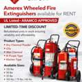 150 LBS, UL Listed, Wheeled Fire Extinguisher, Aramco Approved Available In Rent.