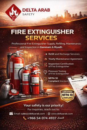 Dammam, Technical, Fire Extinguisher Refilling & Maintenance Services In Dammam