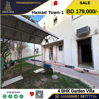 Hamad Town, Real Estate For Sale, BHD 179000,  4 BR,  Fully Furnished Garden Villa For Sale In Hamad Town - R-Abt-1