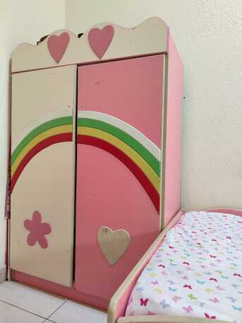 Jubail, Household Items, SAR 150,  Girls Single Bed With Small Wardrobe