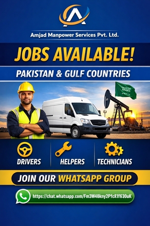 Karachi, Temp Jobs, Gulf Jobs Opportunity &ndash; Join WhatsApp Group (Drivers, Helpers, Technicians)&rdquo;