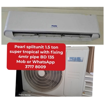Manama, Air Conditioners, BHD 135,  🌍🌐Pearl Splitunit 1.5 Ton In Good Condition For Sale With Delivery And Fixing