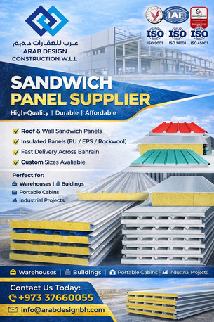 Manama, Construction, Premium Sandwich Panel Supplier In Bahrain & GCC