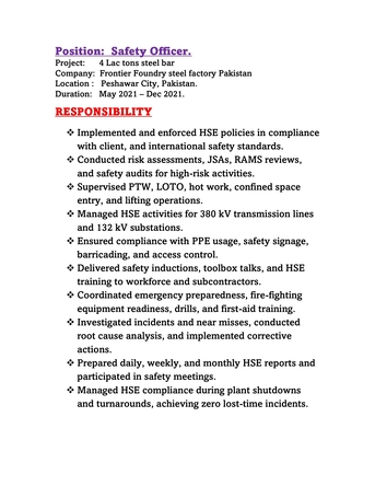 Riyadh, Job Seekers, HSE Officer
