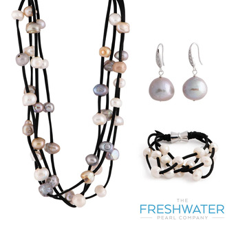 San Diego, Jewelry, USD 293,  Luxury Freshwater Pearl Suede Jewelry Set &ndash; Complete Matching Set