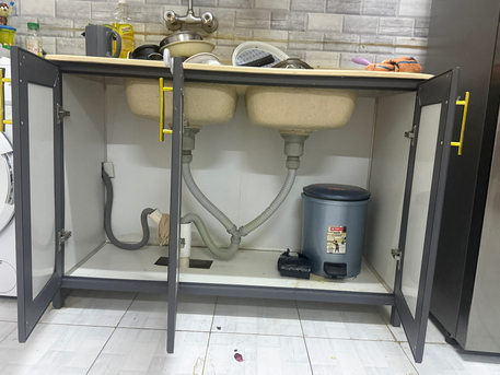 Riyadh, Furniture, SAR 600,  Modern Kitchen Cabinet Set ( Free Delivery) With Upper & Lower Storage &ndash; Good Condition