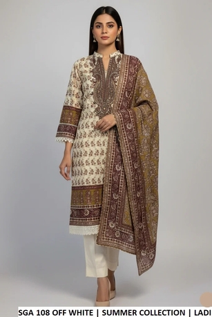 Thuqbah, Clothing & Accessories, SAR 175,  Ready To Wear Embroidered Lawn