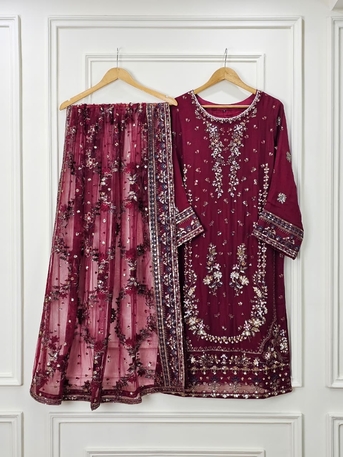 Thuqbah, Clothing & Accessories, SAR 260,  Ready To Wear Chiffon 3Pc Luxury Outfits