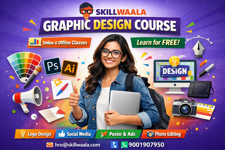 Jaipur, Lessons Offered, Skillwaala Presents: Free Graphic Design Course With Certificate