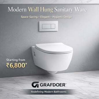 New Delhi, Household, Modern Wall Hung Sanitary Ware &ndash; Stylish & Space-Saving Bathroom Solutions