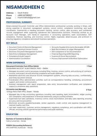 Jeddah, Job Seekers, JUNIOR ACCOUNTANT CUM OFFICE ADMIN