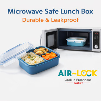 Ahmedabad, Food, Microwave Safe Lunch Box By Airlock Kitchenware &ndash; Durable & Leakproof