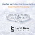 Crushed Ice Cushion Cut Moissanite Ring &ndash; Elegant Sparkle Fine Jewelry
