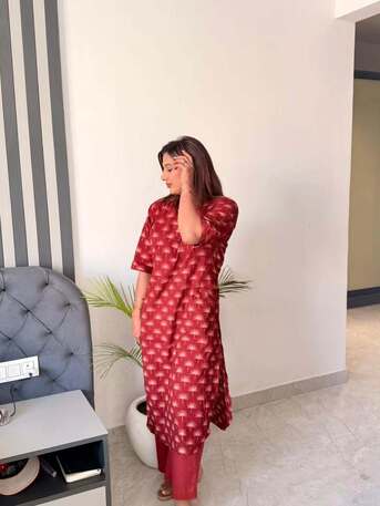 New Delhi, Clothing & Accessories, INR 4999,  Ajrakh Print Kurta For Everyday Elegance - World Of Toji