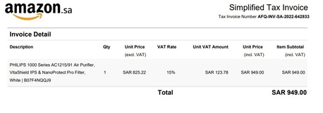 Al Nakheel, Appliances, SAR 300,  PHILIPS 1000 Series AC1215/91 Air Purifier, VitaShield IPS & NanoProtect Pro Filter, White