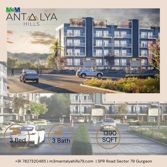 Gurgaon, Apartments/Houses, Furnished,  M3M Antalya Hills 3.5 BHK Price In Sector 79 Gurgaon