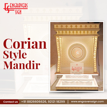 New Delhi, Furniture, Elegant Corian Style Mandir Designs For Modern Homes
