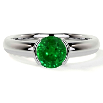 New York, Jewelry, USD 3216,  Shop 0.50cts Natural Emerald Best Engagement Rings At GemsNY