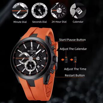 Riyadh, Watches, SAR 220,  REWARD VIP Watch - Luminous Chronograph Sport Wristwatch