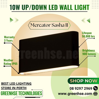 Perth, Electrical & Plumbing, AUD 55,  10W Up/Down CCT LED Wall Light By Greenhse Technologies