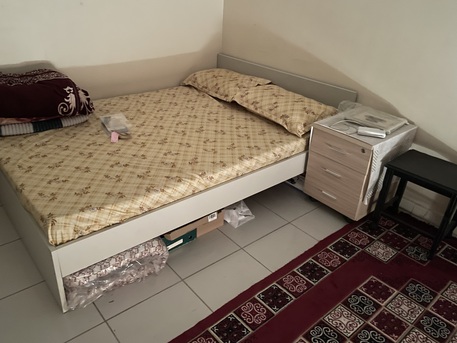 Dammam, Furniture, SAR 600,  IKEA Queen Size Bed With Mattress & 1 Side Table