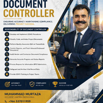 Jubail, Job Seekers, Document Controller Available &ndash; Aconex / EDMS Experienced - Valid Iqama