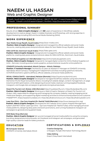 Riyadh, Job Seekers, Web And Graphic Designer