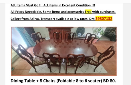 Adliya, Furniture, BHD 1,  Household Items For Sale At Very Reasonable Price