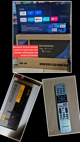 Manama, Appliances, BHD 50,  Skyworth Andiod 43 Inch New Condition With Original Remote Wall Bracket Box Msg Wts Ap