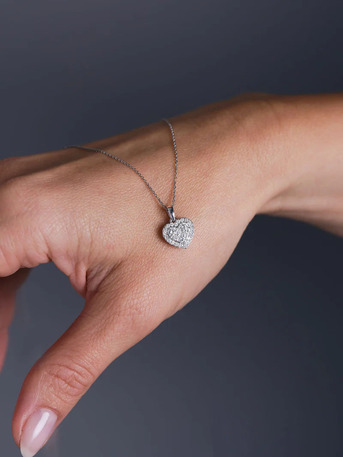 London, Jewelry, GBP 750,  Lab-Grown Heart Diamond Necklace For Women By Layla Diamonds