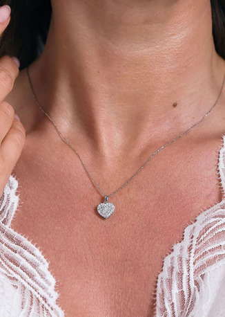 London, Jewelry, GBP 750,  Lab-Grown Heart Diamond Necklace For Women By Layla Diamonds