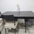SAR 500,  Ikea Extendable Table With 4 Chairs (black)