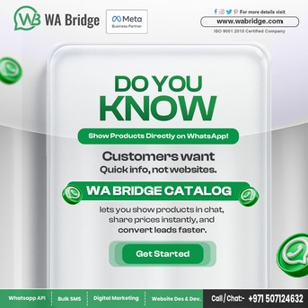Dubai, Marketing, Show Products On WhatsApp | Boost Sales With WA Bridge Catalog