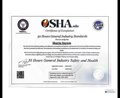 Al Dirah, Job Seekers, NEBOSH Certified Safety Officer Looking For Job