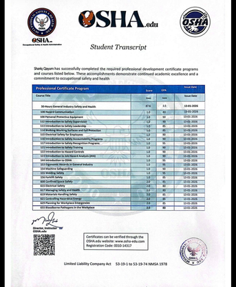 Al Dirah, Job Seekers, NEBOSH Certified Safety Officer Looking For Job