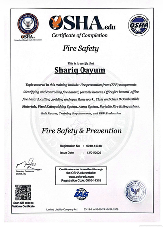 Al Dirah, Job Seekers, NEBOSH Certified Safety Officer Looking For Job