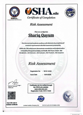 Al Dirah, Job Seekers, NEBOSH Certified Safety Officer Looking For Job