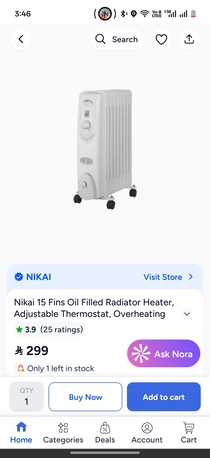 Al Rabwah, Appliances, SAR 210,  Nikai 15 Fins Oil Heater &ndash; Excellent Condition &ndash; Free Delivery Available All Over Riyadh