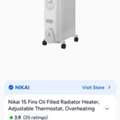 SAR 210,  Nikai 15 Fins Oil Heater &ndash; Excellent Condition &ndash; Free Delivery Available All Over Riyadh