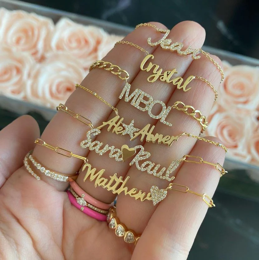 Miami, Jewelry, USD 1200,  Personalized Name Bracelets | Custom Gold & Silver Bracelets &ndash; Alev Jewelry