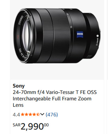 Al Shemaysi, Photo & Video, Sony 24-70mm F/4 Vario-Tessar T FE OSS Interchangeable Full Frame Zoom Lens- NEW