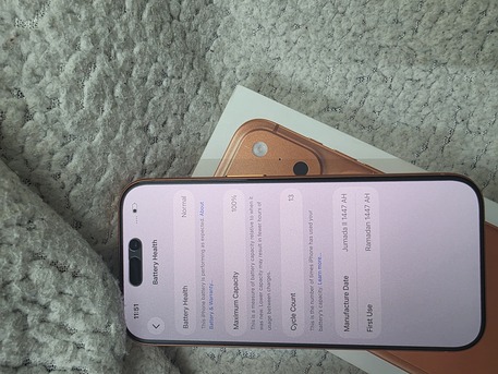 Khobar, Mobile Phones, SAR 4500,  IPhone 17 Pro 256gb Sale Swap 100 Battery 13 Cycle Count Only Serious Buyer Contact Me