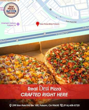 Chicago, Food Delivery, Vegetarian & Paneer Pizzas In Folsom | Desi Pizza Bites