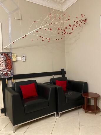 Al Rehab, Furniture, SAR 1300,  Red And Black 13 Seater Sofa Urgent Sale