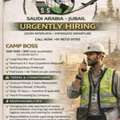 Camp Boss Or Facility Manager Required Urgently In Jubail For A Reputed Contracting Co.