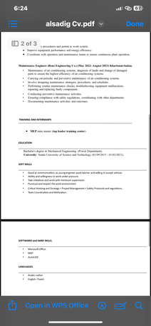 Jeddah, Job Seekers, Mechanical Engineer