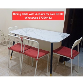 Riffa, Furniture, BHD 30,  ✅️Dining Table With Chairs For Sale In Good Condition With Delivery