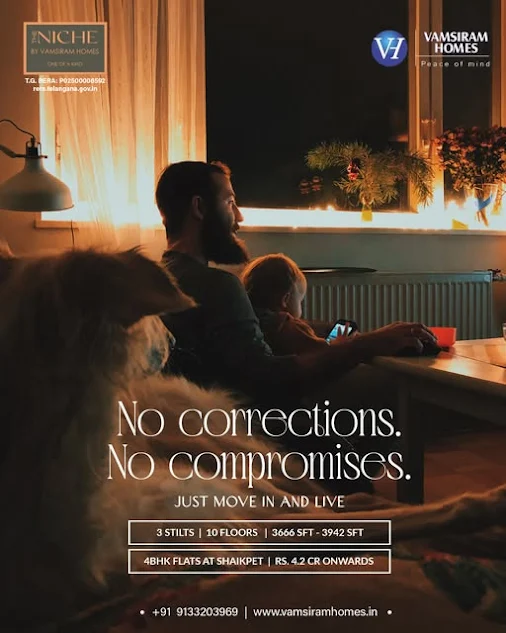 Hyderabad, Real Estate For Sale, INR 4,  Luxury 4BHK Apartments In Hyderabad  | The Niche | Vamsiram Homes