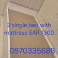 SAR 1550,  2 Wooden And 2 Steel Bad With Mattress For Sale