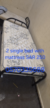 Khobar, Furniture, SAR 1550,  2 Wooden And 2 Steel Bad With Mattress For Sale